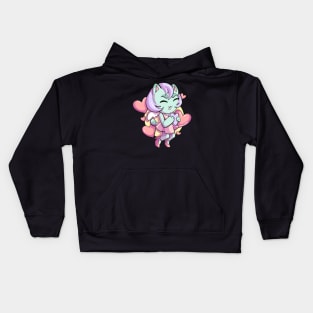 Mint Heart Kids Hoodie